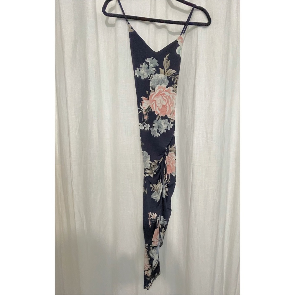Bodycon floral ruched dress